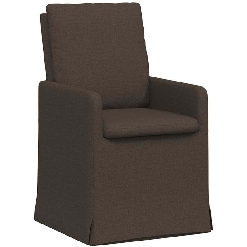 Dining Chairs 2 pcs Dark grey 57 x 67 x 98 cm Linen vidaXL