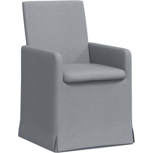 Dining Chairs 2 pcs Light grey 57 x 67 x 95 cm Fabric vidaXL