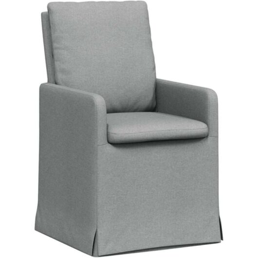 Dining Chairs 2 pcs Light grey 57 x 67 x 98 cm Fabric vidaXL