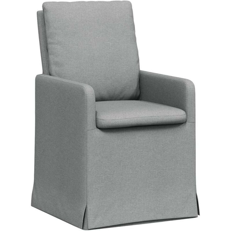 Dining Chairs 2 pcs Light grey 57 x 67 x 98 cm Fabric vidaXL