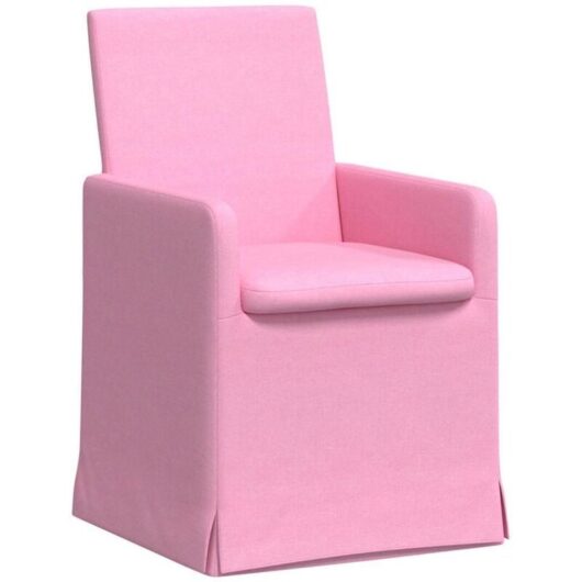 Dining Chairs 2 pcs Pink 57 x 67 x 95 cm Fabric vidaXL