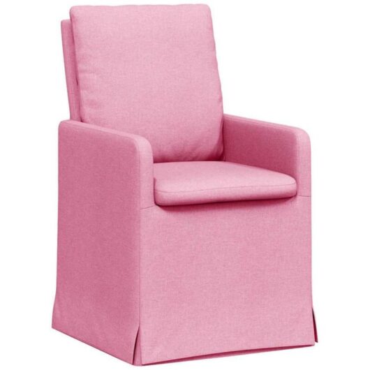 Dining Chairs 2 pcs Pink 57 x 67 x 98 cm Fabric vidaXL