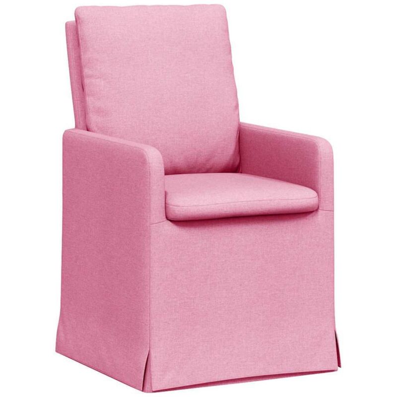 Dining Chairs 2 pcs Pink 57 x 67 x 98 cm Fabric vidaXL