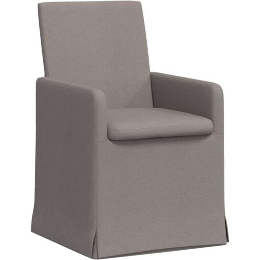 Dining Chairs 2 pcs Taupe 57 x 67 x 95 cm Fabric vidaXL