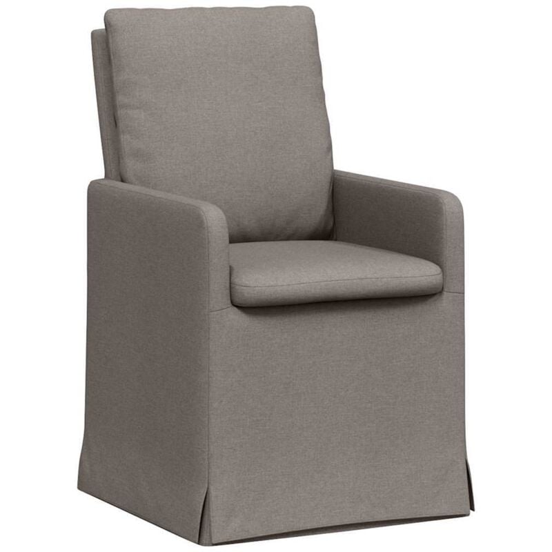 Dining Chairs 2 pcs Taupe 57 x 67 x 98 cm Fabric vidaXL