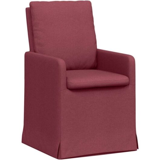 Dining Chairs 2 pcs Wine red 57 x 67 x 98 cm Fabric vidaXL