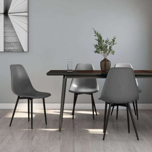 Dining Chairs 4 pcs Grey pp Vidaxl
