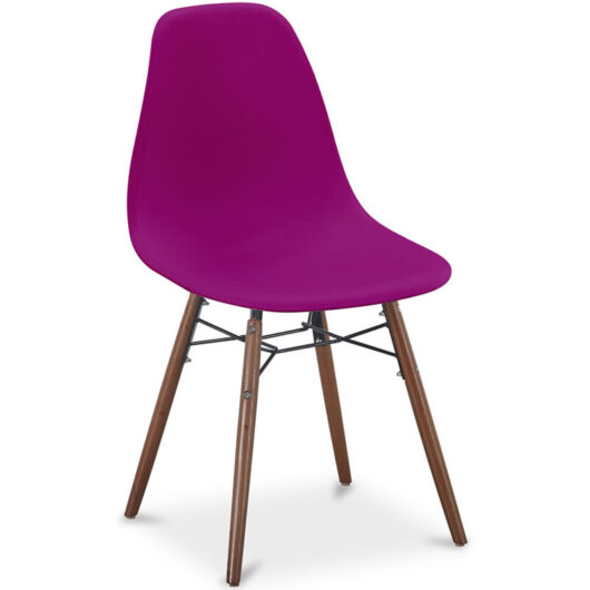 Dining Chairs - Scandinavian Design - Dark Wood Legs - Skögur Mauve