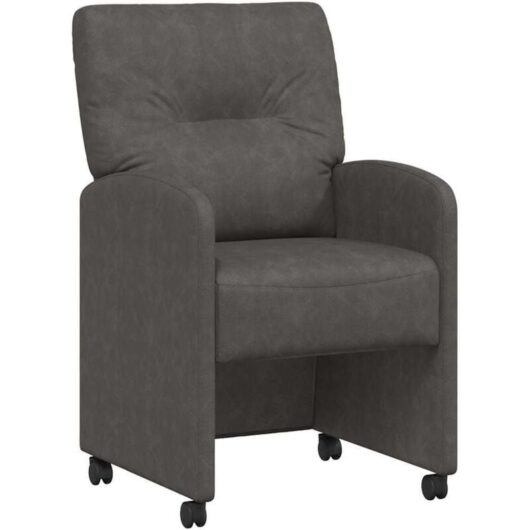 Dining Chairs with Wheels 2 pcs Black 57 x 67 x 95 cm vidaXL