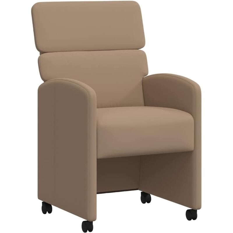 Dining Chairs with Wheels 2 pcs Cappuccino 58 x 65 x 98 cm vidaXL