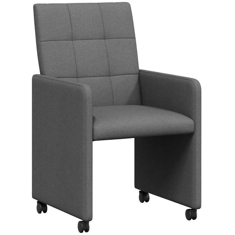 Dining Chairs with Wheels 2 pcs Dark grey 58 x 65 x 94 cm vidaXL