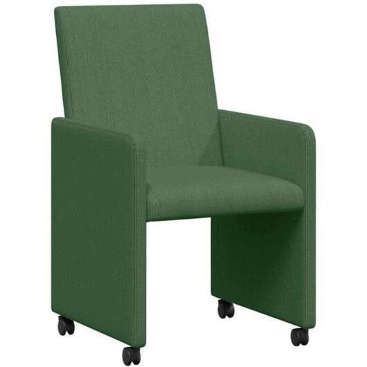 Dining Chairs with Wheels 2 pcs Grey green 57 x 66 x 94 cm vidaXL