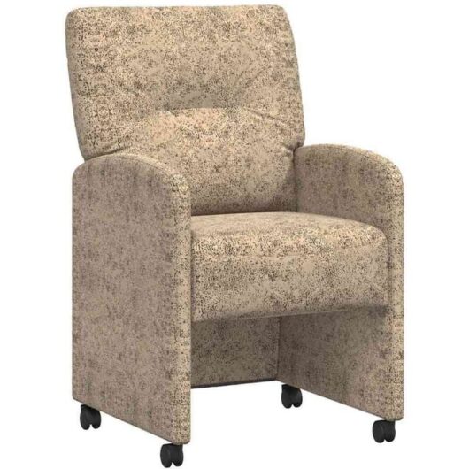 Dining Chairs with Wheels 2 pcs Light grey 57 x 67 x 95 cm vidaXL