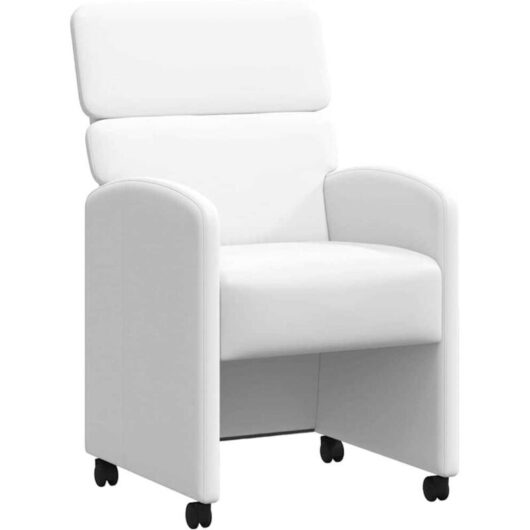 Dining Chairs with Wheels 2 pcs White 58 x 65 x 98 cm vidaXL