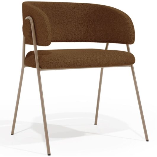 Dining chair - Upholstered in Bouclé Fabric - Charke