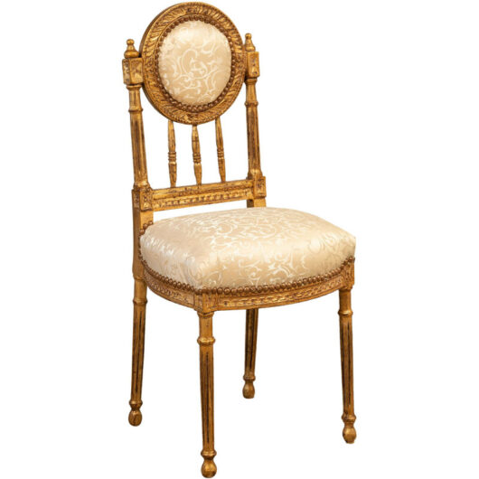 French style Louis xvi chair in solid beech wood