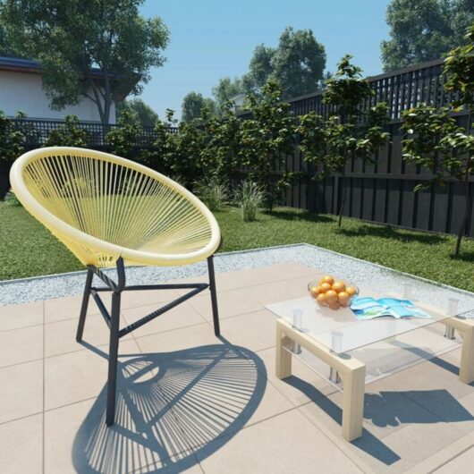 Garden Acapulco Chair Poly Rattan Beige vidaXL