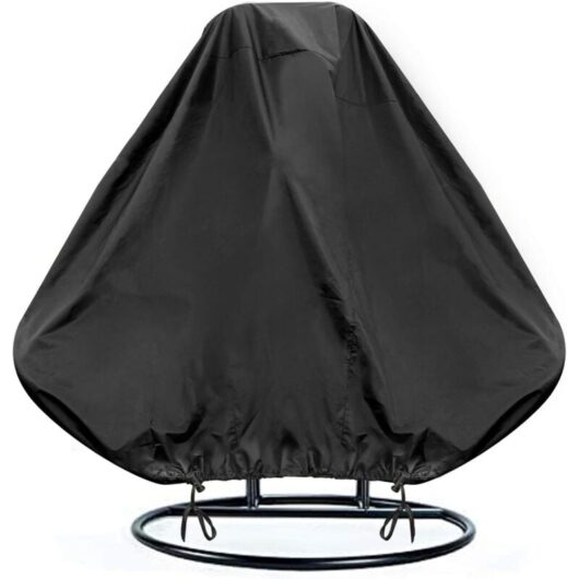 Hanging Chair Cover, Waterproof Hanging Chair Cover, Protective Cover for Egg Chairs, Windproof, UV Resistant, Durable Oxford Fabric (230x200cm)