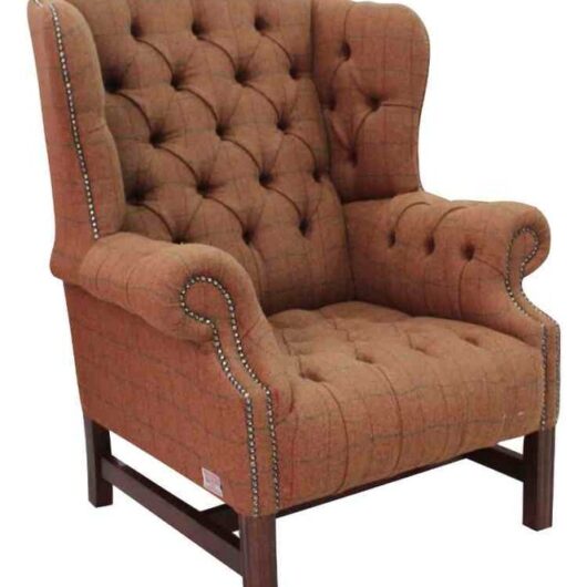Harris Teed Chesterfield Churchill High Back Wing chair | DesignerSofas4U