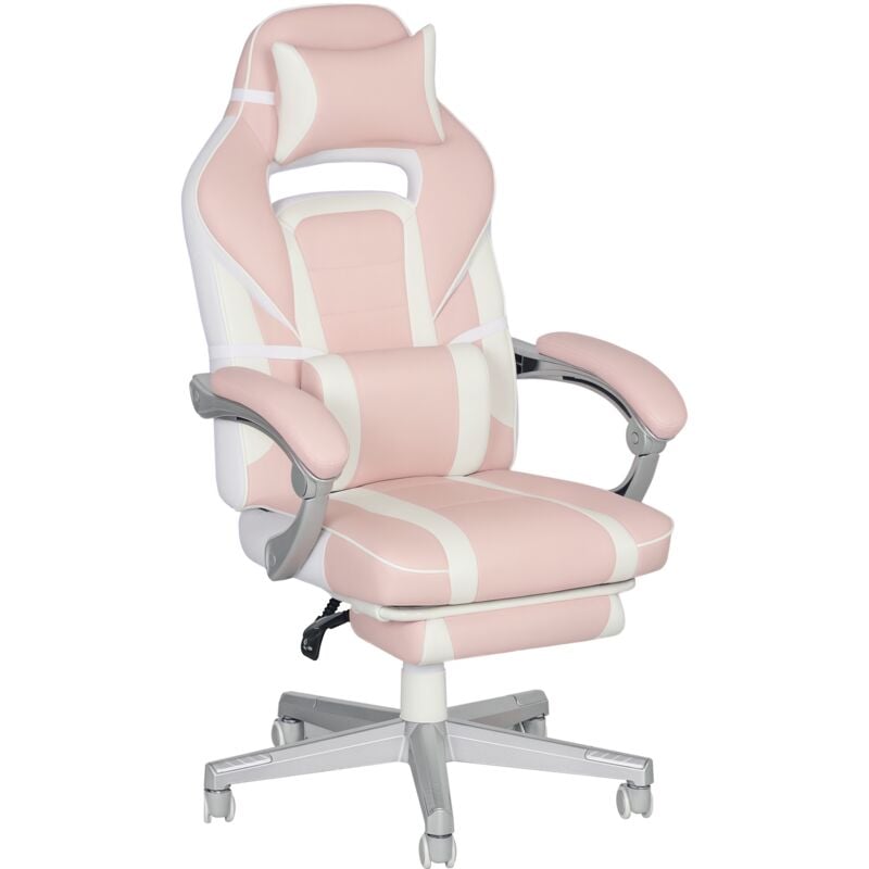 Homcom - pu Leather Gaming Chair with Footrest 150 Degree Reclining Back