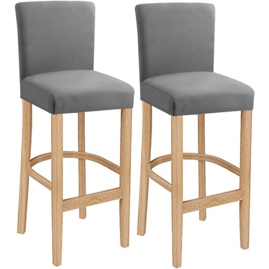 Housses de Chaise de Bar, Housse de Chaise Lavable Extensible et Amovible pour Chaise de Salle à Manger pivotante Courte Chaise arrière Tabouret de