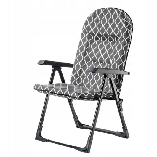 KADAX Garden Armchair with Adjustable Backrest, Relaxing Chair Grey Wool