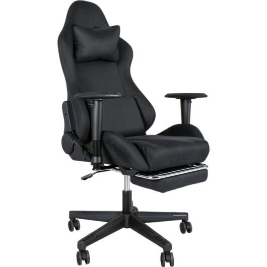 Levede Office Desk Chair Gaming Recliner Adjustable Height with Footrest Black