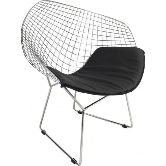 Lounge Chair - Steel Design Chair - Berty Black