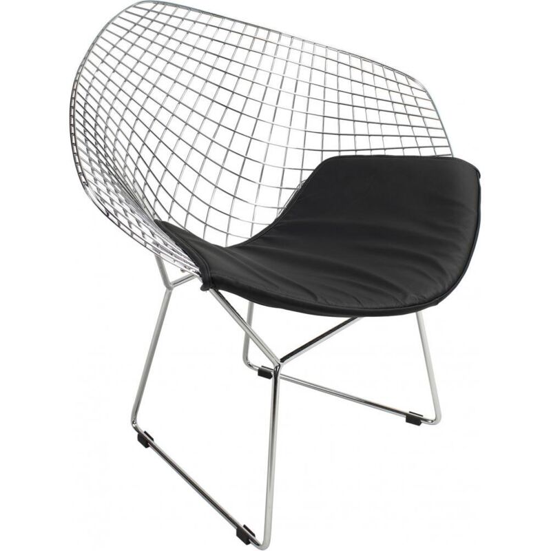 Lounge Chair - Steel Design Chair - Berty Black