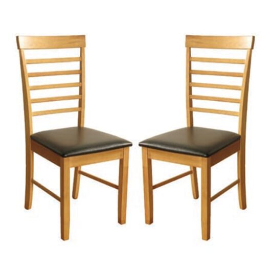 Marsic Light Oak Dining Chair In Pair