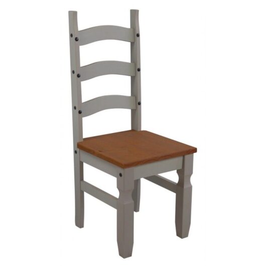 Mercers Furniture - Corona Grey Wax Pair of Dining Chairs