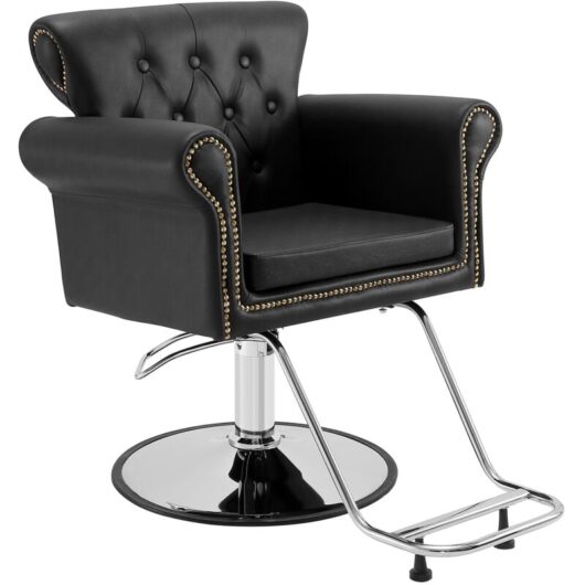 Mophorn - vevor Salon Chair, Barber Chair for Hair Stylist, Styling Chair with Heavy Duty Hydraulic Pump, 360° Swivel Hair Salon Chair with Footrest