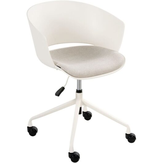 Office Chair GLEEFUL Fabric Off-White