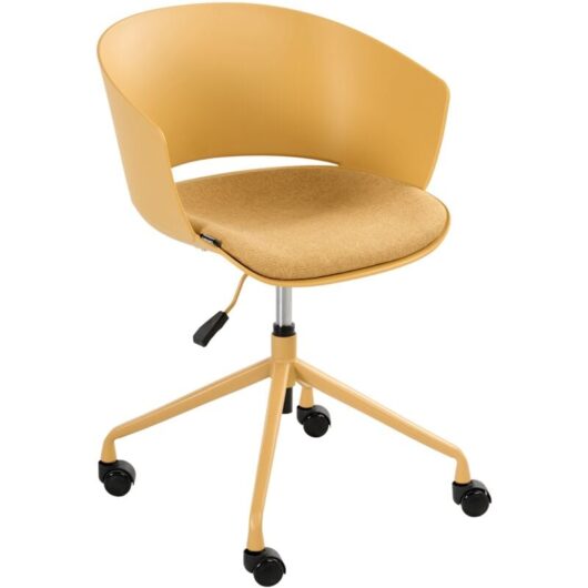 Office Chair GLEEFUL Fabric Yellow