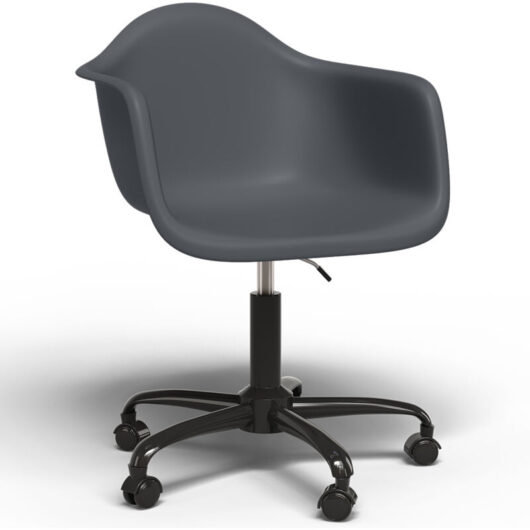 Office Chair with Armrests - Desk Chair with Wheels - Weston Black Frame