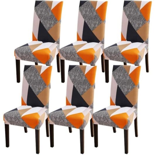 Piece Stretch Chair Covers, Washable and Removable Dining Chair Slipcovers for Dining Room, Modern Wedding Bouquet, Hotel, Restaurant Decor
