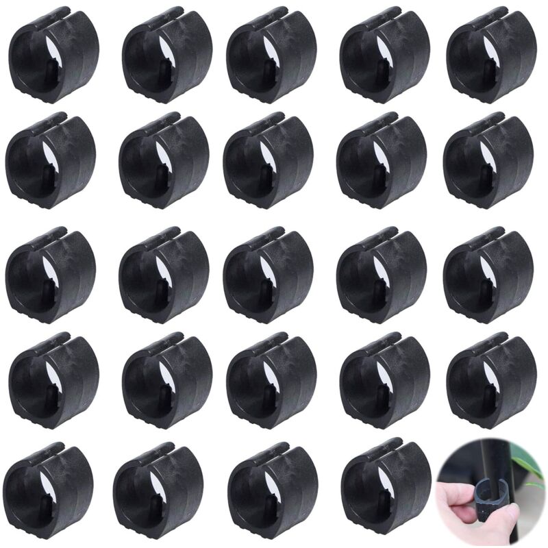 Plastic Chair Tube Clamp, Plastic U-Shaped Chair Leg Pad, Chair Leg Pad, Round Tube Fixing 24pcs (25mm)