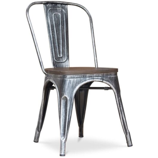 Privatefloor - Dining Chair - Industrial Design - Steel and Wood - New Edition - Stylix Industriel