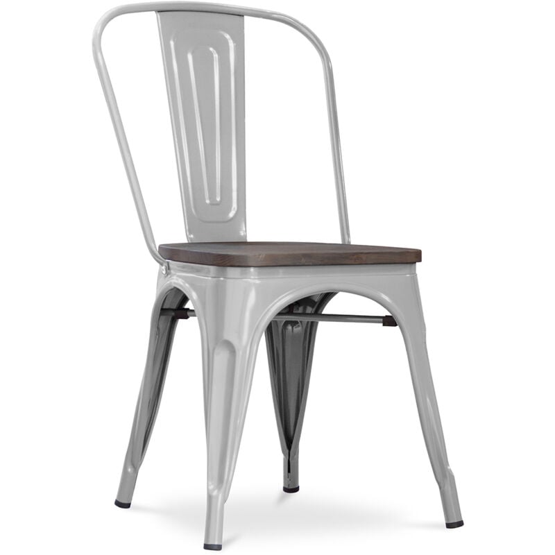 Privatefloor - Dining Chair - Industrial Design - Steel and Wood - New Edition - Stylix Steel