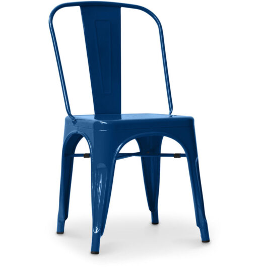 Privatefloor - Steel Dining Chair - Industrial Design - New Edition - Stylix Dark blue