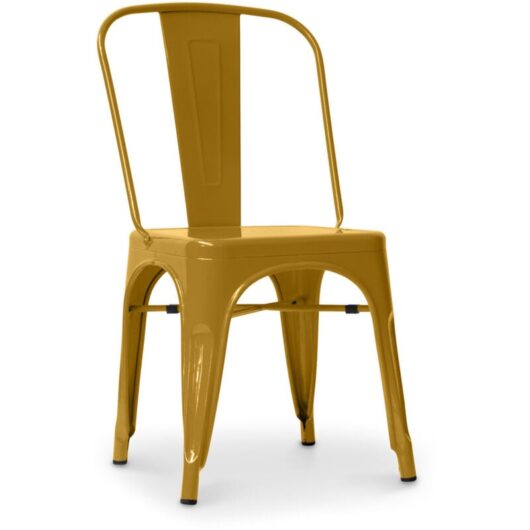 Privatefloor - Steel Dining Chair - Industrial Design - New Edition - Stylix Gold