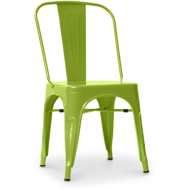 Privatefloor - Steel Dining Chair - Industrial Design - New Edition - Stylix Light green