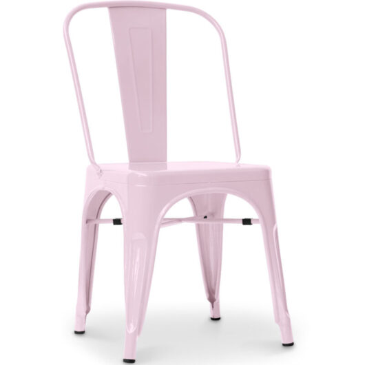 Privatefloor - Steel Dining Chair - Industrial Design - New Edition - Stylix Pastel pink