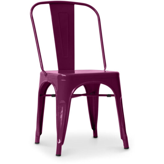 Privatefloor - Steel Dining Chair - Industrial Design - New Edition - Stylix Purple
