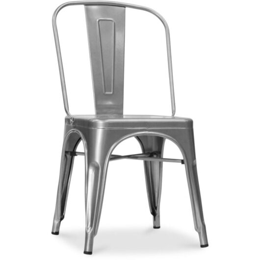 Privatefloor - Steel Dining Chair - Industrial Design - New Edition - Stylix Silver
