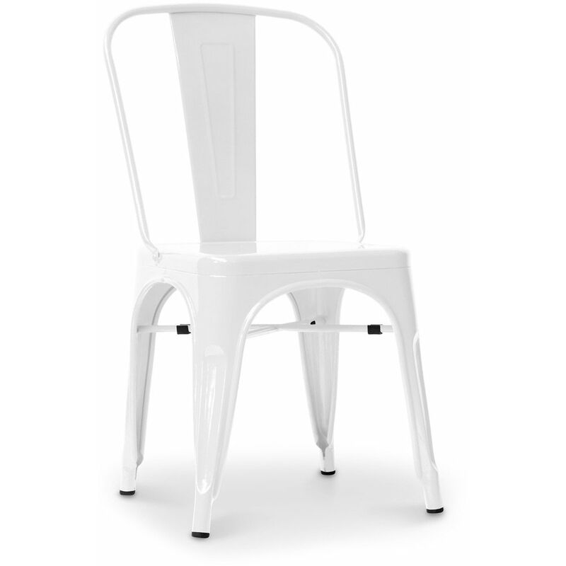 Privatefloor - Steel Dining Chair - Industrial Design - New Edition - Stylix White