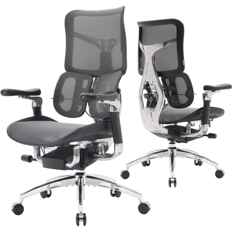 SIHOO Doro S300 Ergonomic Office Chair, Computer Chair, Dual Dynamic Lumbar Support, 6D Coordinated Armrests, Adjustable Desk Computer Gaming Rolling