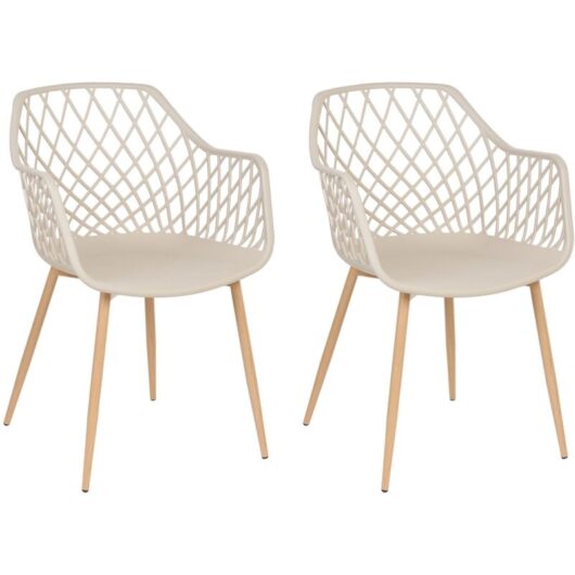 Set of 2 Dining Chairs NASHUA Beige