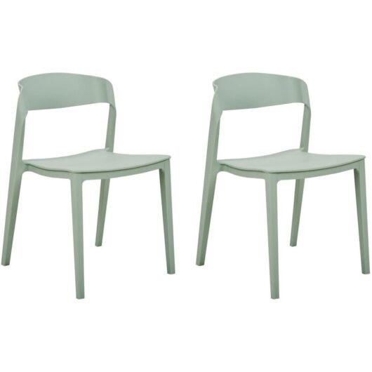 Set of 2 Dining Chairs SOMERS Mint Green