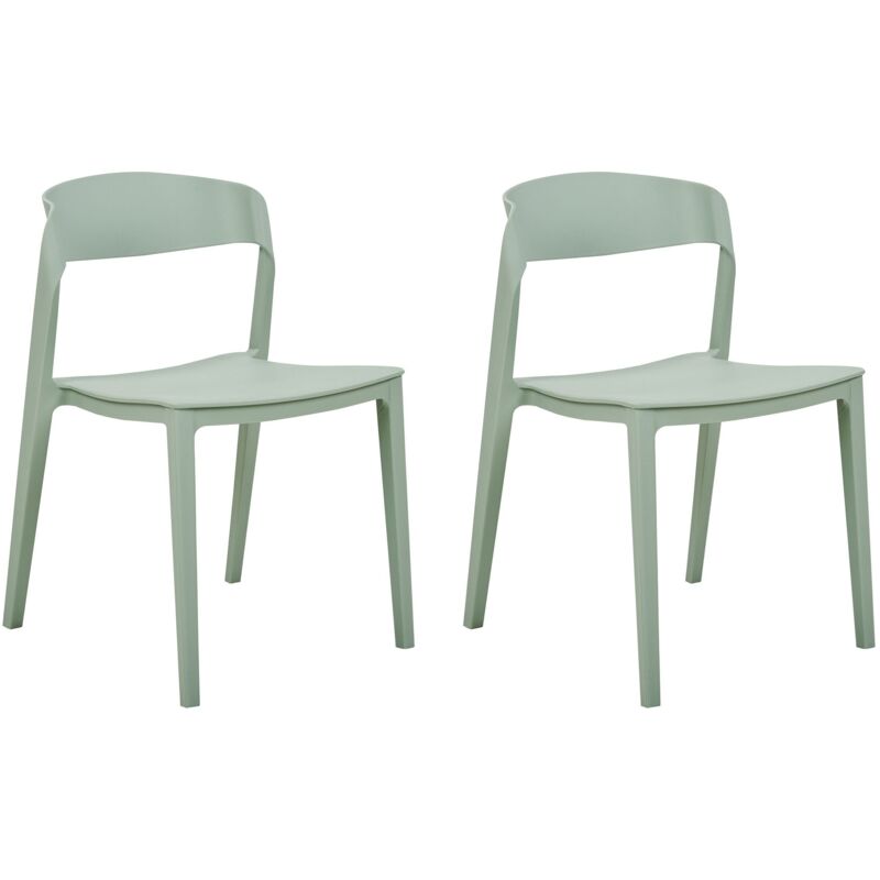 Set of 2 Dining Chairs SOMERS Mint Green
